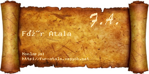 Für Atala névjegykártya